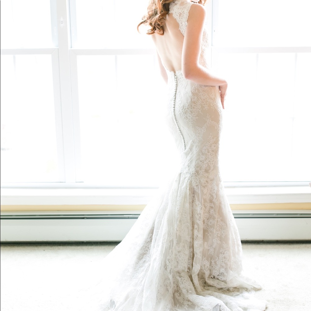 Marisa Bridal 953 Lace Backless Wedding Gown